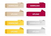 picture of web  - Origami colored web buttons - JPG 