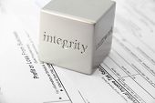 stock photo of integrity  - Concept for honesty and integrity in tax preparation - JPG 
