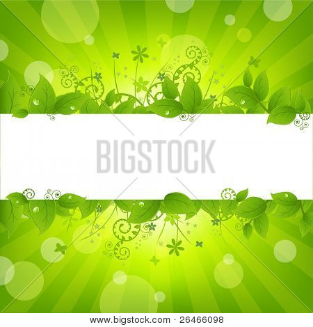 Picture or Photo of Ecology Nature Background, Vector Illustration