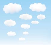 image of blue sky  - White clouds in a blue sky - JPG 