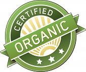stock photo of food  - Certified organic food product and service label  - JPG 
