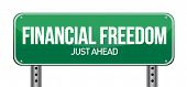 foto of stability  - financial freedom street sign illustration design over white - JPG 