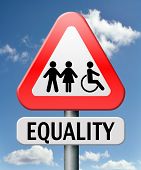 stock photo of equality  - equality and solidarity equal rights and opportunities no discrimination - JPG 