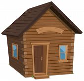 picture of hut  - Illustration of a simple cartoon spring or winter wooden little forest lodge shack house hut or cabin - JPG 