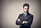 stock photo of businessmen  - Serious businessman - JPG 