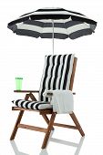 picture of beach  - Beach chair with umbrella - JPG 
