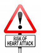 foto of failure  - Illustration depicting a red and white triangular warning sign with a heart attack concept - JPG 