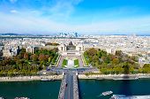 picture of france  - la defence in paris france view from top of Eiffel - JPG 