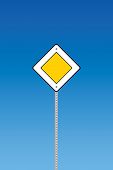 foto of blue sky  - Road sign vector under blue sky  - JPG 