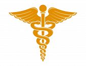 picture of medical  - Vector illustration of caduceus medical symbol isolated on a white background - JPG 
