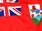 stock photo of bermuda  - Wavy cloth background of  Flag of bermuda - JPG 