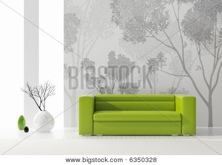 Picture or Photo of 3d render of a modern interior, living room