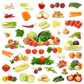 image of food  - collection vegetables isolated on white background - JPG 