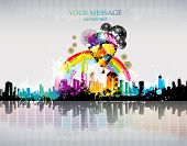 stock photo of reflexion  - Template grunge a poster - JPG 