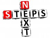 image of step  - 3D Next Steps Crossword on white background - JPG 