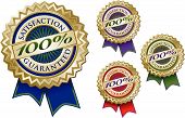 stock photo of satisfaction  - Set of Four Colorful 100 - JPG 
