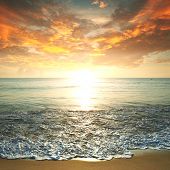 picture of sunset  - sea sunset - JPG 