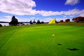pic of golf  - A beautiful Golf Course Green on a lovely sunny day - JPG 