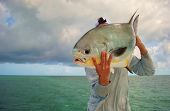 stock photo of keys  - A big permit caught off Key West - JPG 