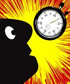 stock photo of pressure  - Burnout by pressure of time and stress - JPG 