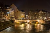 stock photo of france  - Pont National over Ill river in Strasbourg  - JPG 