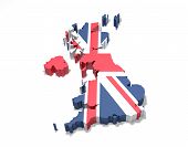 picture of map  - Accurate 3D Map of the UK - JPG 