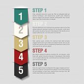 pic of objects  - Arrows steps design template - JPG 