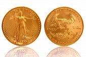 pic of gold  - The American Gold Eagle Coin is an official gold bullion coin of the United States it is minted in 22 karat gold - JPG 