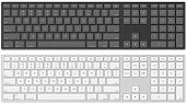 pic of keyboard  - Vector illustration of modern computer keyboard in white and black color - JPG 