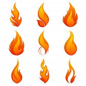 stock photo of simplicity  - Fire flames - JPG 