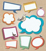 picture of cheerful  - speech bubbles set - JPG 
