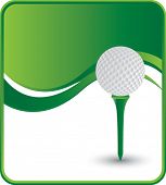 picture of golf  - classy golf ball and tee background - JPG 