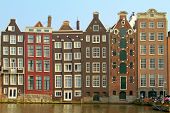image of late  - Late medieval houses in Amsterdam the Netherlands  - JPG 