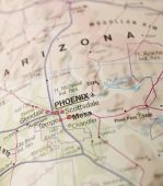 stock photo of map  - Map of Phoenix in Arizona - JPG 