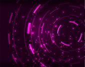 Neon purple circles abstract pattern background