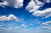 stock photo of peace  - blue sky with clouds closeup - JPG 