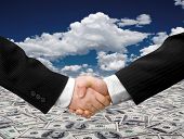 foto of handshake  - Businessman teamwork partners shaking hands - JPG 