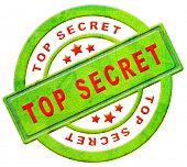 picture of confidential  - top secret icon or stamp confidential or classified information secrecy button in red text on green isolated on white - JPG 