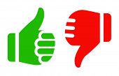 picture of web  - Thumb up and down icons - JPG 
