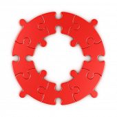 picture of puzzle  - 3d rendering of a circular puzzle - JPG 