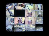 pic of security  - a real cctv security system with multiple camera views of a hotel - JPG 