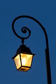 stock photo of france  - Streetlamp in Fontainebleau Seine et marne Ile de France France - JPG 