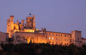 image of france  - Beziers Cathedral illuminated at night - JPG 