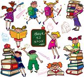 stock photo of laughter  - Back to school - JPG 