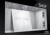 image of interior  - Storefront with poster for your design - JPG 