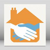 picture of handshake  - Property or real estate handshake design - JPG 