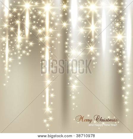 Picture or Photo of Elegant Christmas background with snowflakes and place for text. Vector Illustration.