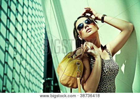 Picture or Photo of Sexy woman in modern interior