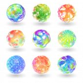 picture of globe  - Abstract globe set - JPG 