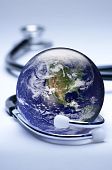 image of globe  - Concept for global medicine - JPG 